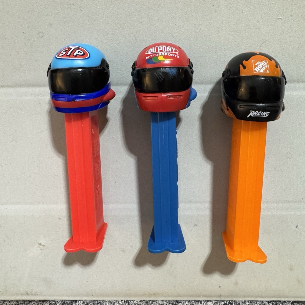 Pez Nascar Helmets Candy Dispensers Lot of 3. Petty, Gordon, Home Depot